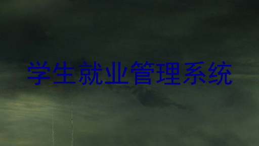 学生就业管理系统
