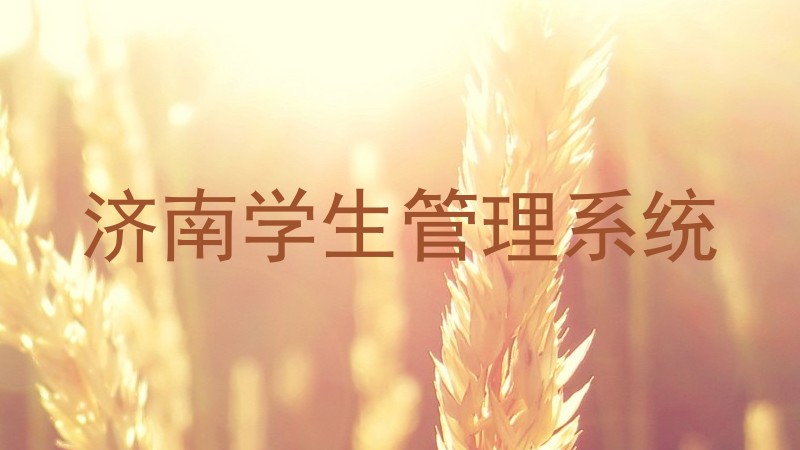济南学生管理系统