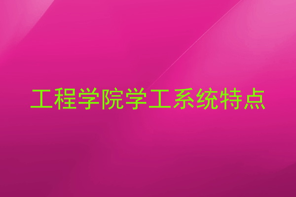 工程学院学工系统特点