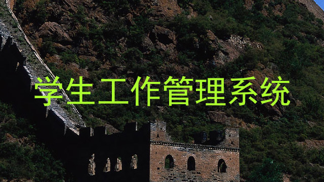 学生工作管理系统