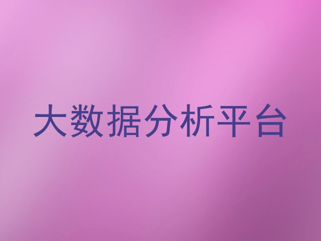 大数据分析平台