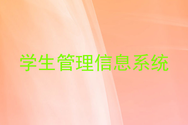 学生管理信息系统