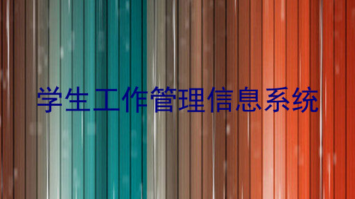 学生工作管理信息系统
