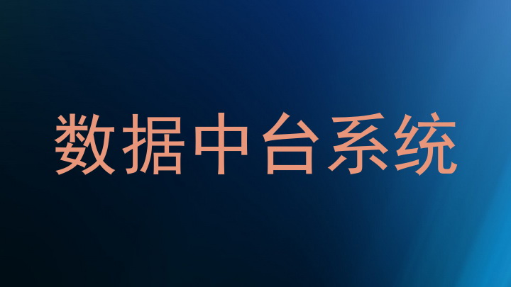 数据中台系统