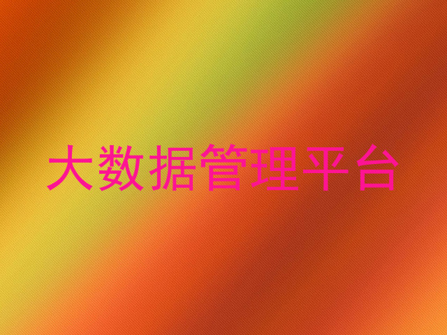 大数据管理平台