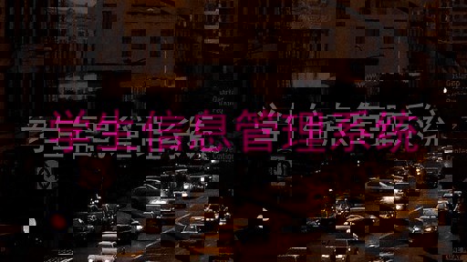 学生信息管理系统