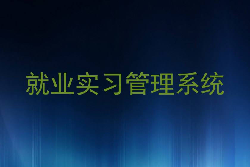 就业实习管理系统
