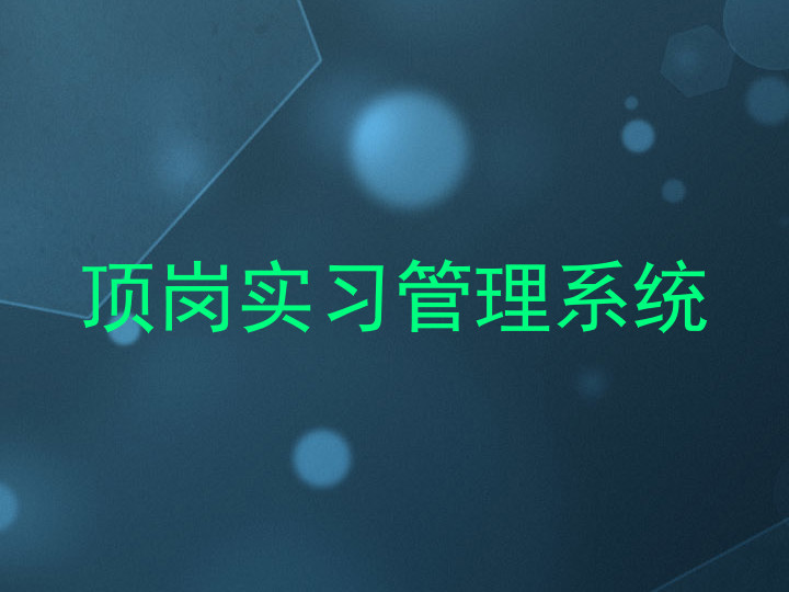 顶岗实习管理系统