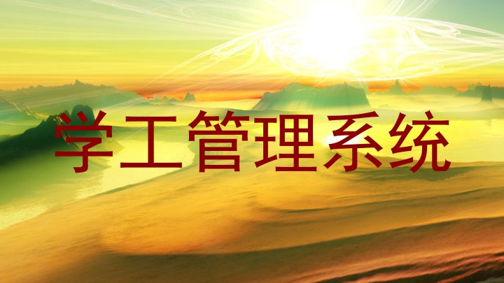 学生工作管理信息系统