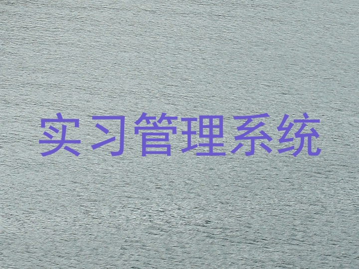 实习管理系统