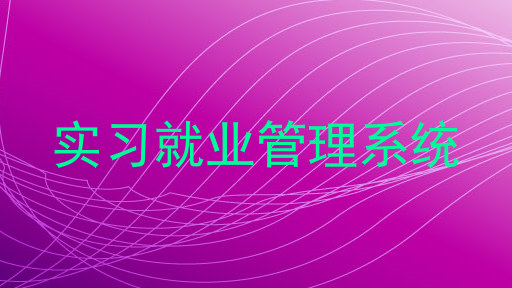 实习就业管理系统