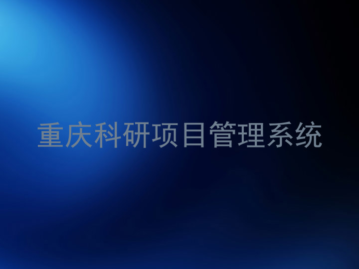 重庆科研项目管理系统