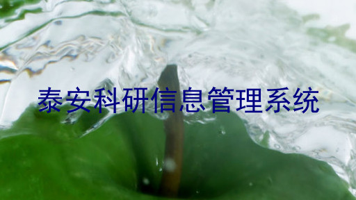 泰安科研信息管理系统