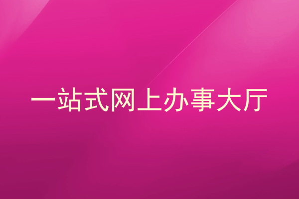 一站式网上办事大厅