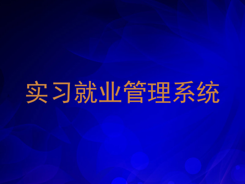 实习就业管理系统