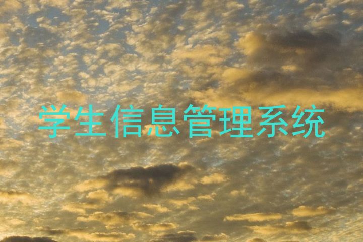 学生信息管理系统