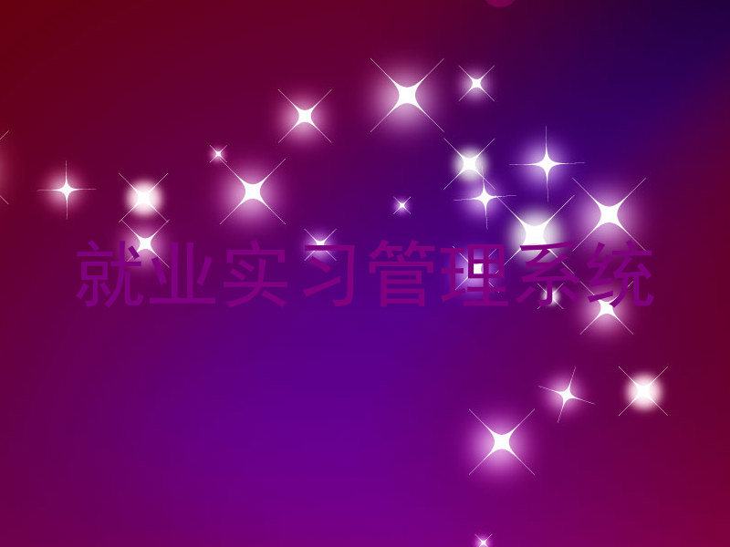 就业实习管理系统