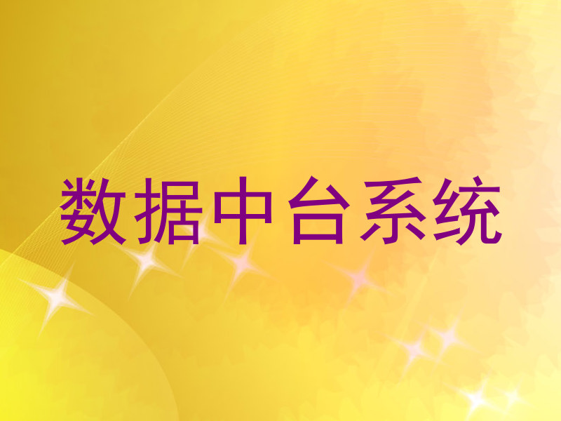 数据中台系统