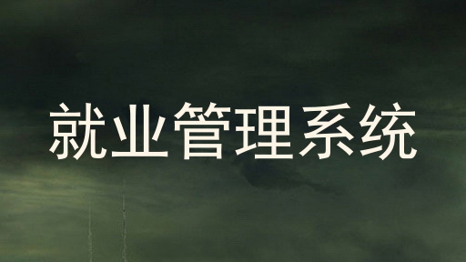 就业管理系统