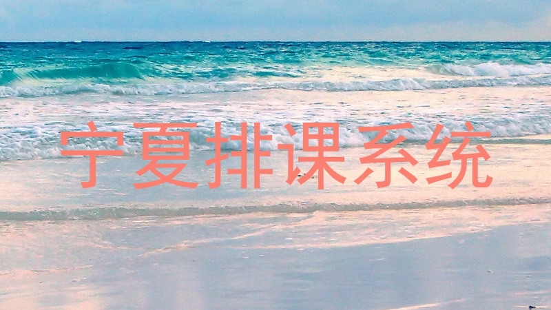 宁夏排课系统