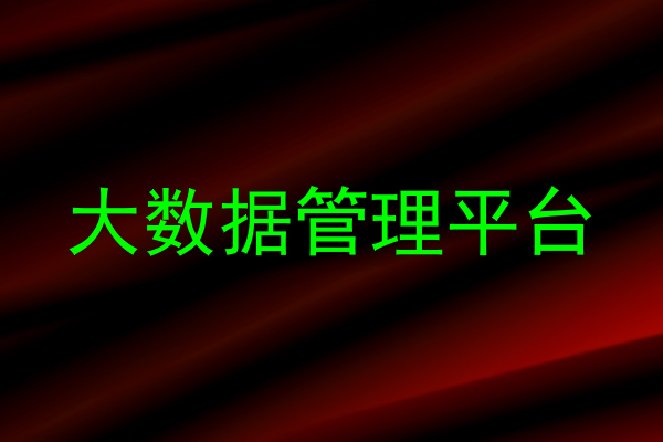 大数据管理平台