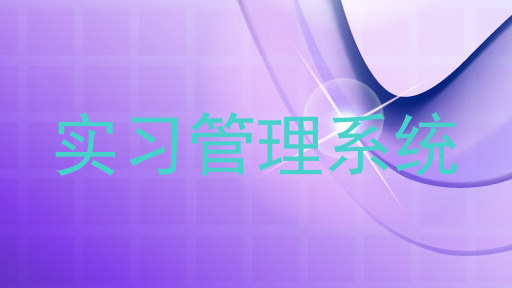 实习管理系统