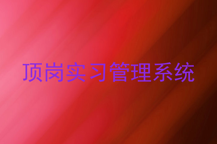 顶岗实习管理系统