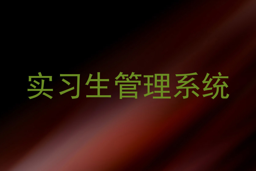 实习生管理系统