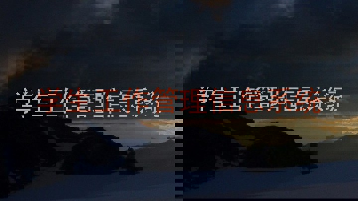 学生工作管理信息系统