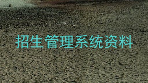 招生管理系统资料