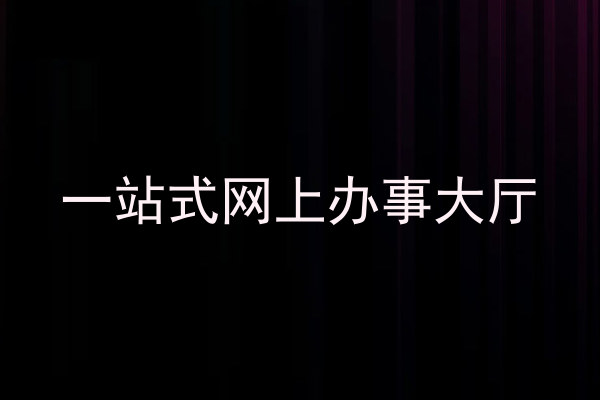 一站式网上办事大厅