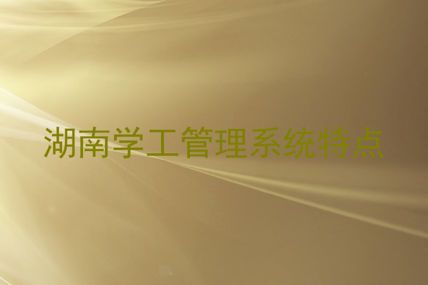 湖南学工管理系统特点