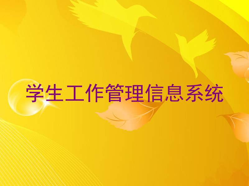 学生工作管理信息系统