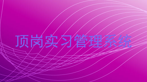 顶岗实习管理系统