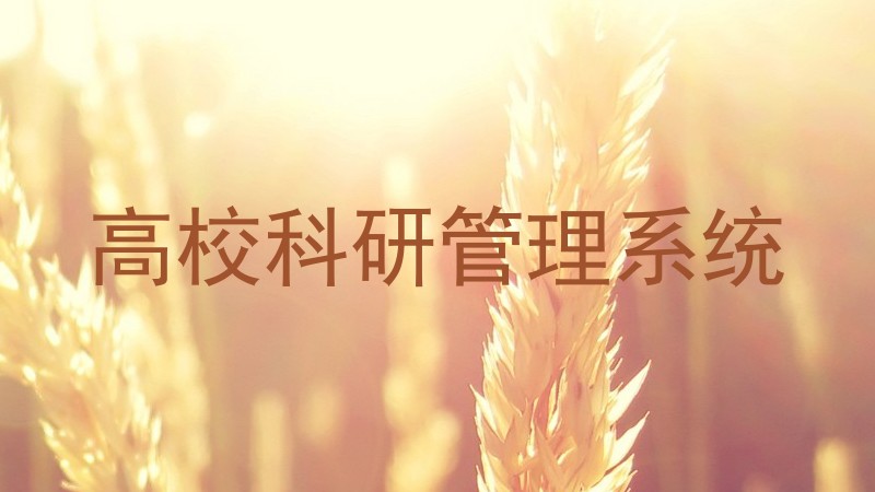 高校科研管理系统