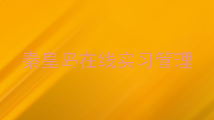秦皇岛在线实习管理