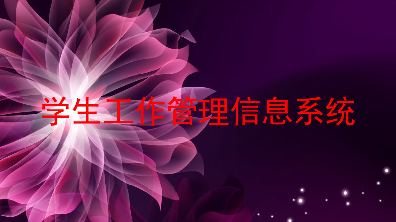 学生工作管理信息系统