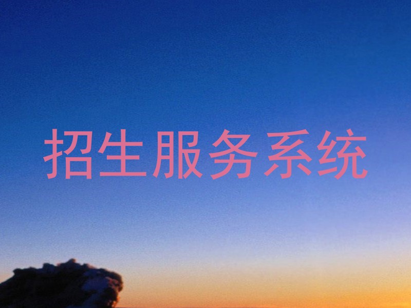 招生服务系统