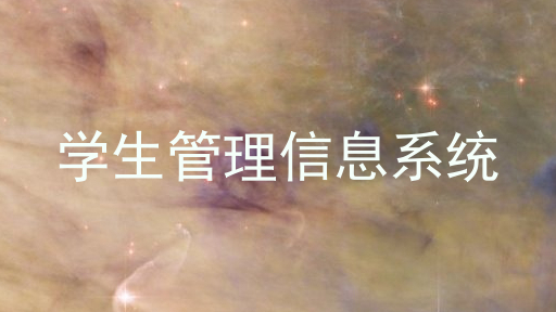 学生管理信息系统