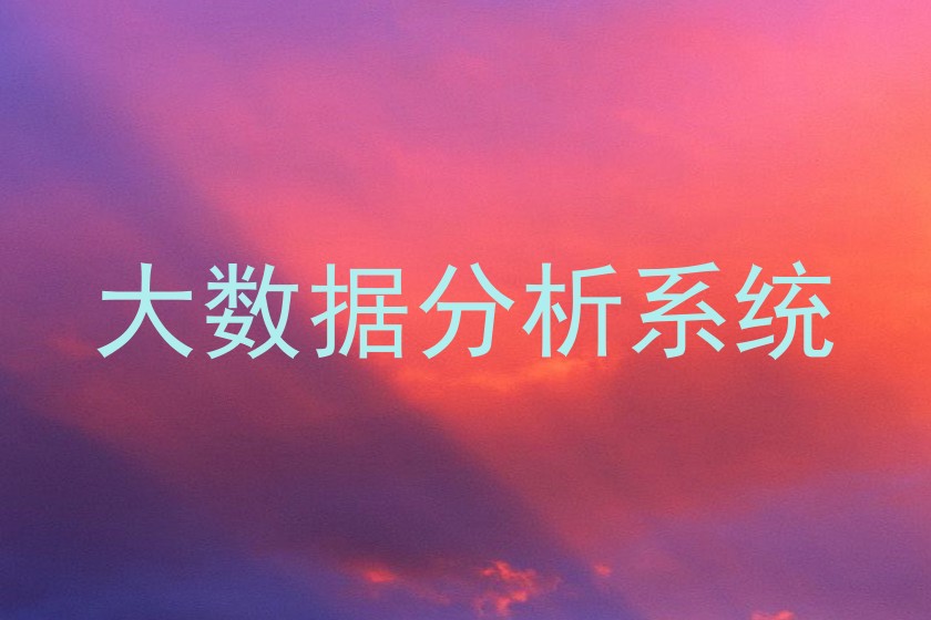 大数据分析系统
