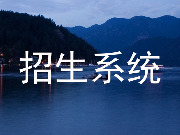 招生系统