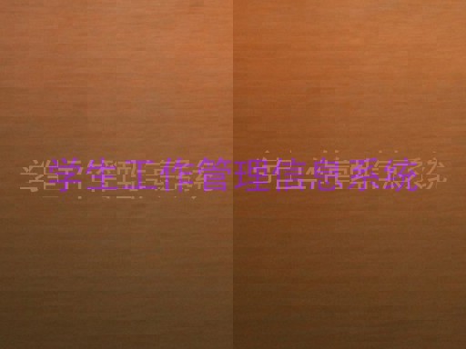 学生工作管理信息系统