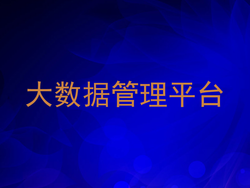 大数据管理平台