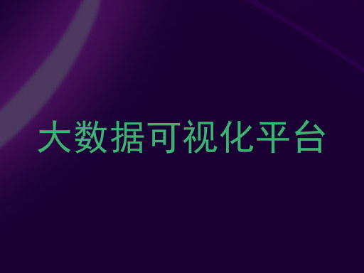 大数据可视化平台