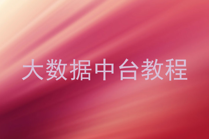 大数据中台教程