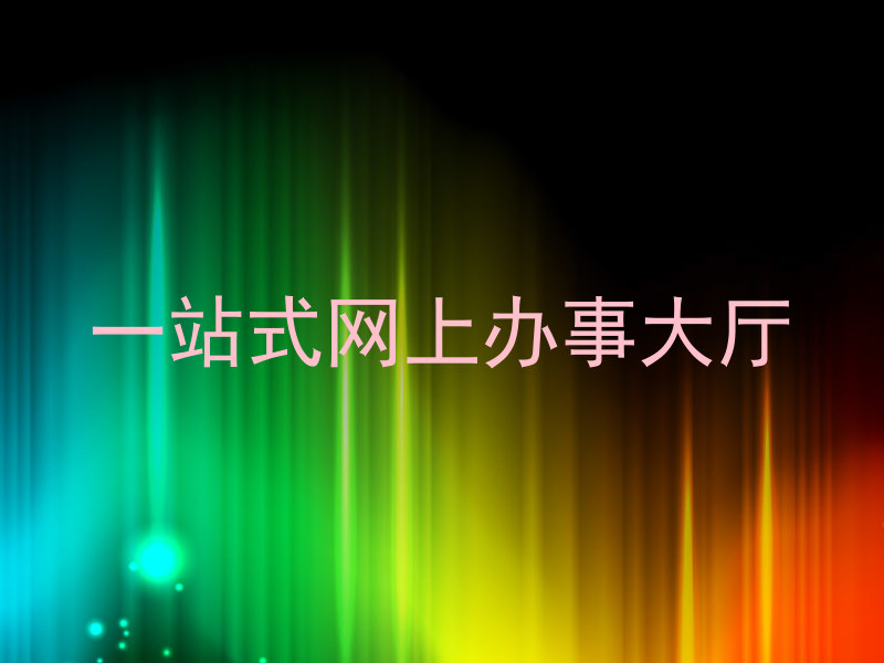 一站式网上办事大厅