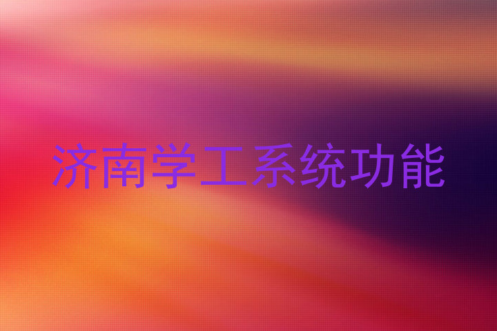 济南学工系统功能