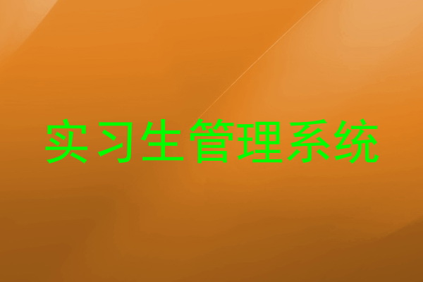 实习生管理系统