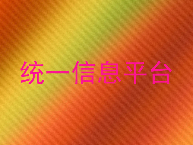 统一信息平台