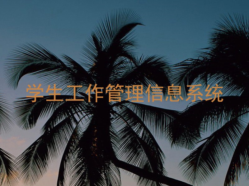 学生工作管理信息系统